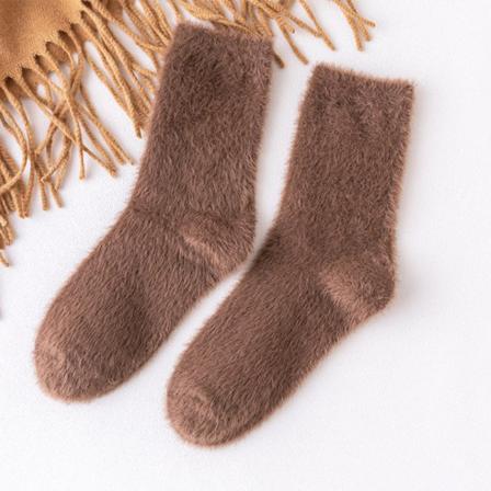 Vintervarma Fluffiga Sängstrumpor För Kvinnor, Mjuk Elastisk Coral Velvet