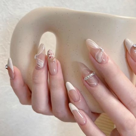 False Nails Long Almond 1 1