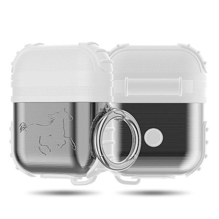 Apple Airpods stötsäkert fodral - Silver / Vit