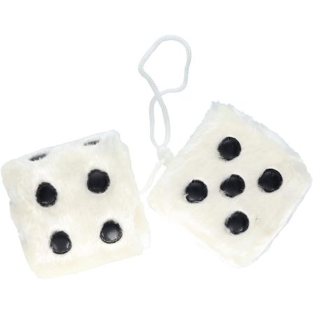 Vita Plyschtärningar