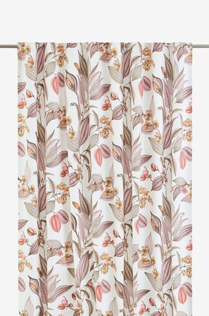 Svanefors - Gardin Seedpod 2-pak - Rosa - Gardinfag med rynkebånd - 135X290 - Fra Homeroom