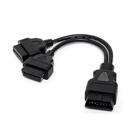 30cm Obd2 16 Pin Kabelforlænger Splitter Han til Dobbelt Hun Y Obd 16pin Kabel 1-2 Obd Stikadapter