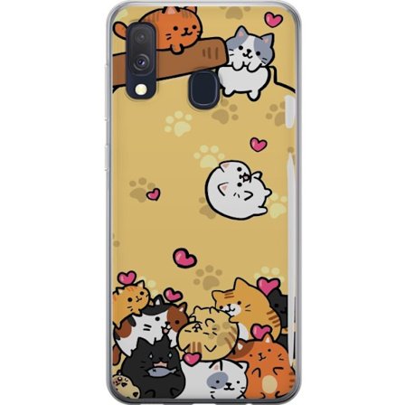 Yhteensopiva Puhelinkuori Samsung Galaxy A40 Kissoja purnukassa