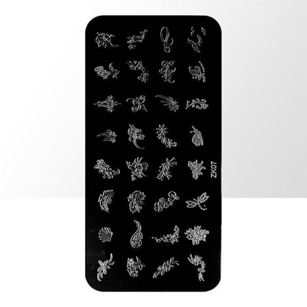 Leimauslevy - Kynsikoristeet - ZK07 - Suorakulmio