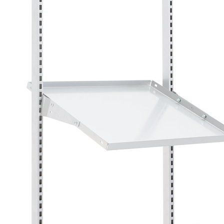 Vinklingsbar plåthylla till arbetsbord, 645x600 mm