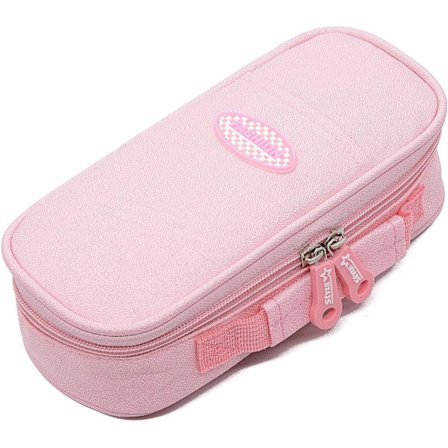 Pencil Case Large Capacity for Boys Girls, Pen Bag Portable Desktop Organizer for Office College School Pink