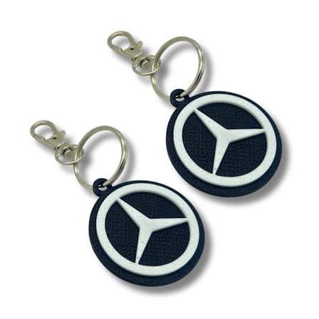 2x Nyckelring Clip On & Go karbinnyckelring för Mercedes Benz