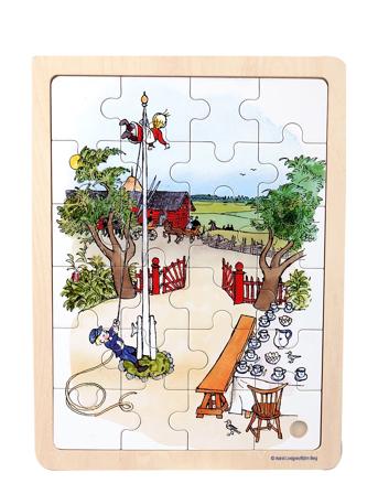Emil Fra Lønneberg Wooden Frame Puzzle - Fsc Patterned Barbo Toys