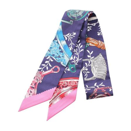 Hermès Vintage, Pre-owned Scarf Blauw, Dames, Maat:ONE Size