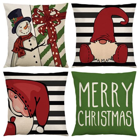 4 st julren kuddfodral - julgran lastbil handske