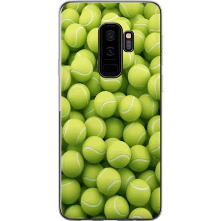 Kompatibel Mobilcover til Samsung Samsung Galaxy S9+ Mønster af grønne tennisbolde i høj detalje, sporty motiv med gentagende tekstur og stærke fa