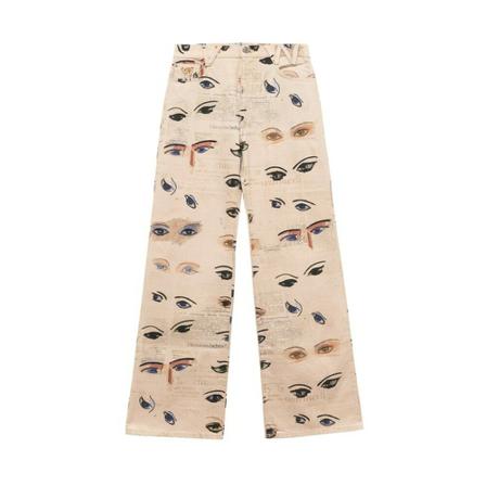 Vivienne Westwood, Wide Trousers Beige, Dames, Maat:W27