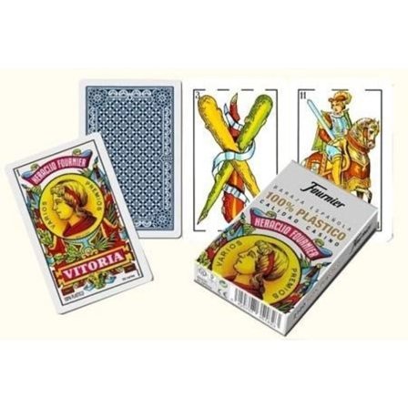 Pelikortit - FOURNIER - N 2100 ESPANJALAINEN - 100% muovia - 50 korttia - Pokerikoko 88x63mm