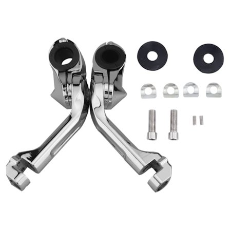 Motorcykel Fodstøtte Klemme Motorbeskyttelsesmonteringssæt Lang Vinklet Krom til Honda