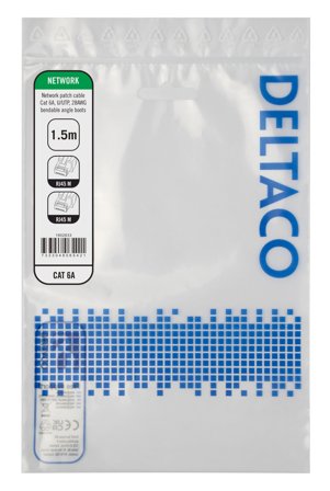 Deltaco Flex-Boot Bendable CAT.6A U/UTP 28AWG Patch Cable 1,5m