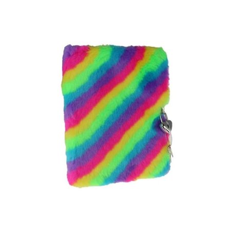 Dagbok med Lås Diagonal Regnbågsfärgad - Tinka