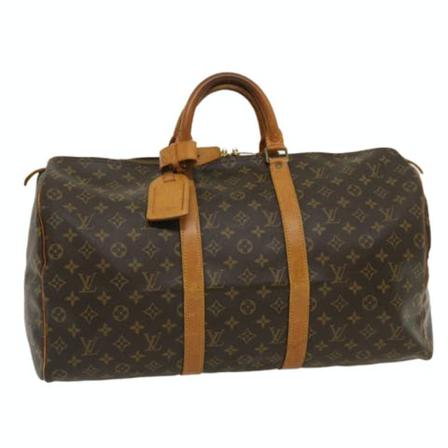 Louis Vuitton Vintage, Pre-owned Canvas Keepall Bruin, Dames, Maat:ONE Size