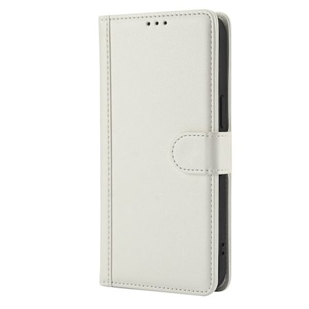 Etui til iPhone 16 Pro elfenbensfarget flip i lær