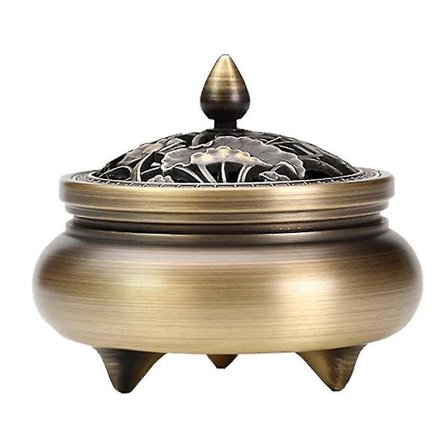 Vintage Sandeltræ Røgelsebrænder Tre Fods Censer Kobber Spoler Røgelse Hjem Værelse Tehus Til St