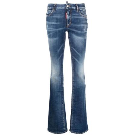Dsquared2, Flared Jeans Blauw, Dames, Maat:S