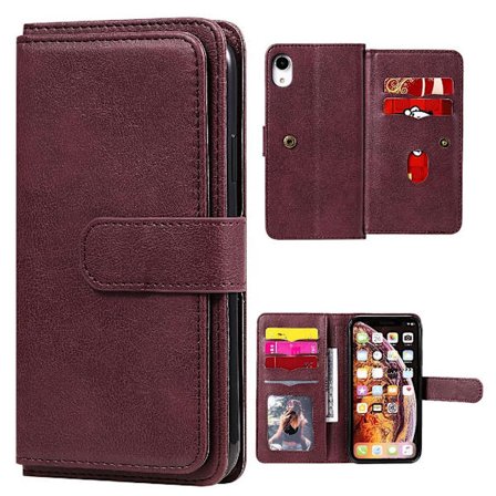 iPhone Xr fodral med 10 fickor - Röd