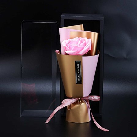 INNERNITY ROSE Lahjapakkauksessa - Art Rose vaaleanpunaisessa kimppussa