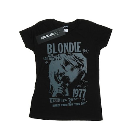 Blondie Womens/Ladies Tour 1977 Chest Cotton T-Shirt XXL Svart
