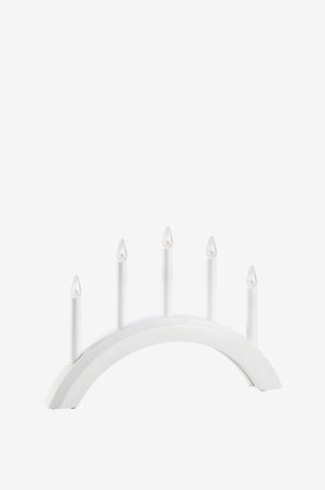 Markslöjd - Lysestake AVENTO 5L - Hvit - Adventsstaker - Fra Homeroom