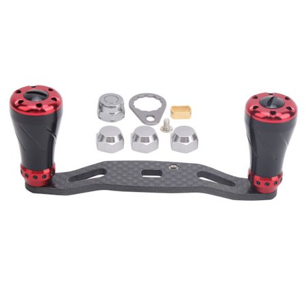 85MM Fiskehåndsveiv Håndtak Karbon Metall Baitcasting Hjul Venstre Høyre Sveiv Erstatning Svart Rød