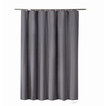 80cm bred x 180cm lang dyp grå dusjforheng, vanntett dusjforhengfôr, badeforheng med plastgardinringer