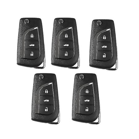 5 stk/parti Xnto00en Universal Trådløs Fjernkontrollnøkkel 3 Knapper For Type For Vvdi Key Tool EDL