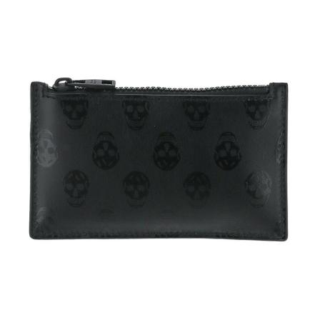 Alexander McQueen Pung Sort, Herre Punge og Kortholder, Størrelse: ONE Size
