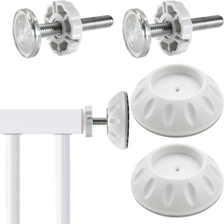 Säkerhetsgrind Väggskydd Tryckmonterade Bultar Kit, Trappgrind Förlängning Väggskydd för Barn Grind Husdjur Hund Gängad Spindel