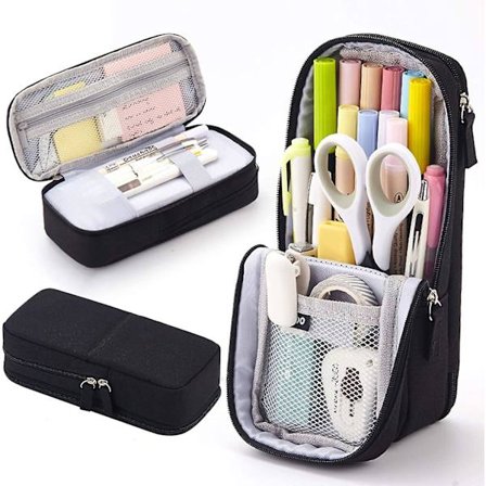 Etui til blyanter med stor kapacitet, stående etui til opbevaring af kuglepenne til drenge, piger og skolepiger