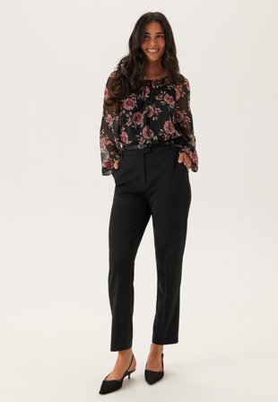 Bubbleroom - High Waist Slackers - Black - Kläder