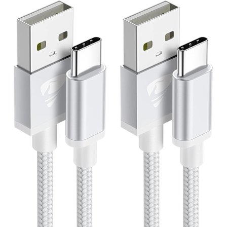 2-pack USB-C typ-C laddningskabel 1M A41/A50/A53/S20/S21/S22/S23/S24 OCH iPhone 15 / 16 PRO PLUS MAX