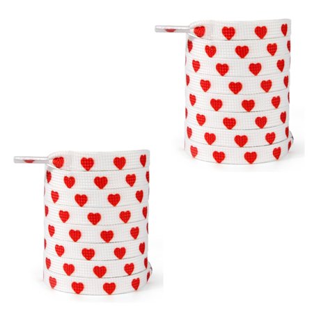 100 cm pitkät sydänkuvioiset polyesteripohjalliset 9 mm litteät kengännauhat aikuisille ja teineille