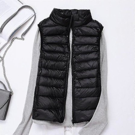 Let Dame Letvægts Body Warmer Vinter Quiltet Vest Puffer Jakke Gilet Vatteret Frakke