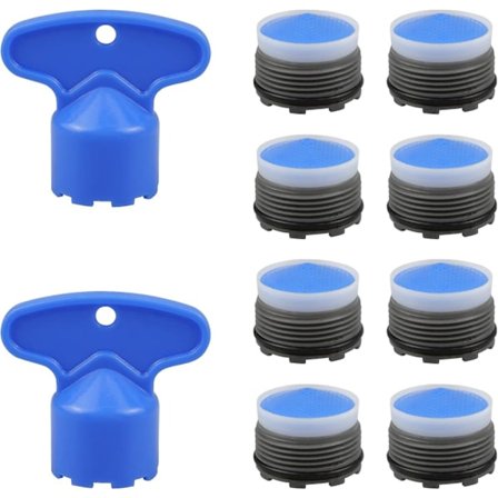 8 stk. M16 Vandhane Luftblander med 2 Plastiknøgler, Vandhane Luftblander, Vandhane Luftblanderfilter, Vandhane Luftblander Tilbehør til Køkken, 