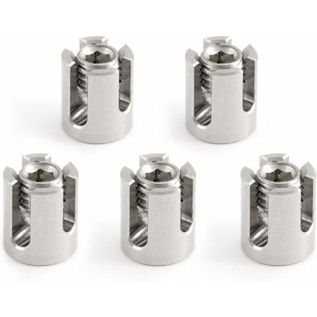 5-pak rustfri stålkabelklemmer M8 til 2 mm kabel - Kompatibel med forskellige mærker