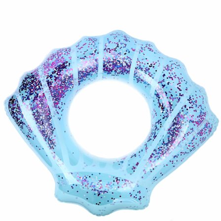 Glitter Badring För Pool Strand Sjö Glitter Pool Uppblåsbar Badring Glitter Badring För Barn Glitter$snäckskal Pool Flyte, Sommar Kul Uppblåsbar