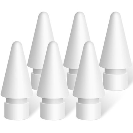 Ersättningsspetsar - 6-pack för Apple Pencil 1/2 Generation/Usb-C/ Pro (2H)