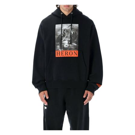 Heron Preston, Hoodies Zwart, Heren, Maat:M