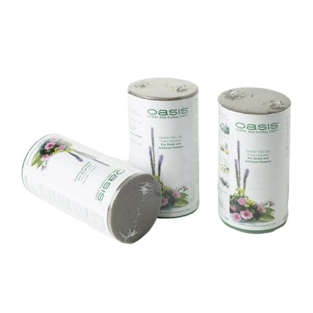 Oasis torr blomsterskum (3-pack) 8 cm x 6 cm vit
