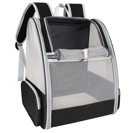 (Sort) Transporttaske - Ikke specificeret - Foldbar - Åndbar - Til hunde og katte - Sort