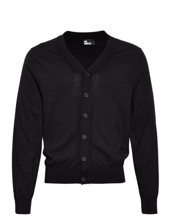 Cardigan Stickad Tröja Cardigan Svart The Kooples