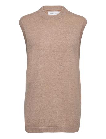 Amary Long Vest 12758 Vests Knitted Vests Beige Samsøe Samsøe