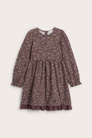 Newbie | Blommig klänning med puffärm | Lila