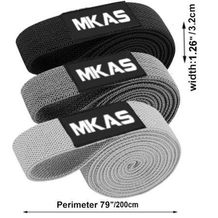 MKAS Long Resistance Loop Band Set Unisex Fitness Yoga Elastiska band Hip Circle Thigh Squat Band Träningsgymnastikutrustning för hemmet