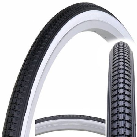 VEERUBBER Cykeldæk 27x1 1/4 med Hvid Sidevæg 32-630